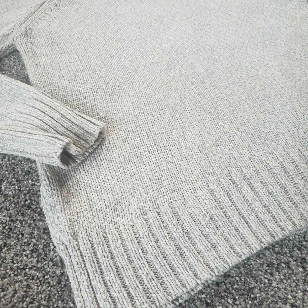 AYLA Sweater Cut‎ Out Shoulder Beige Marbled LARGE Francesca's